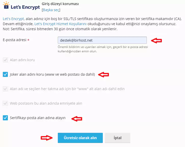 Let's Encrypt SSL Ücretsiz Kurulum